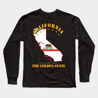 California w Flag - The Golden State Long Sleeve T-Shirt